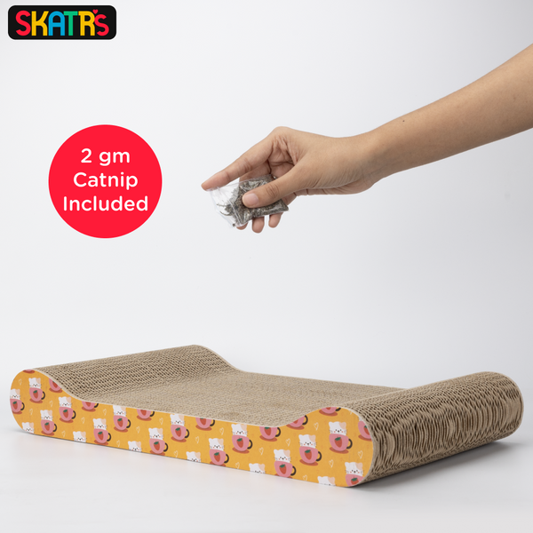 Skatrs Claw and Order Cat Scratcher with 2g Premium Catnip Free