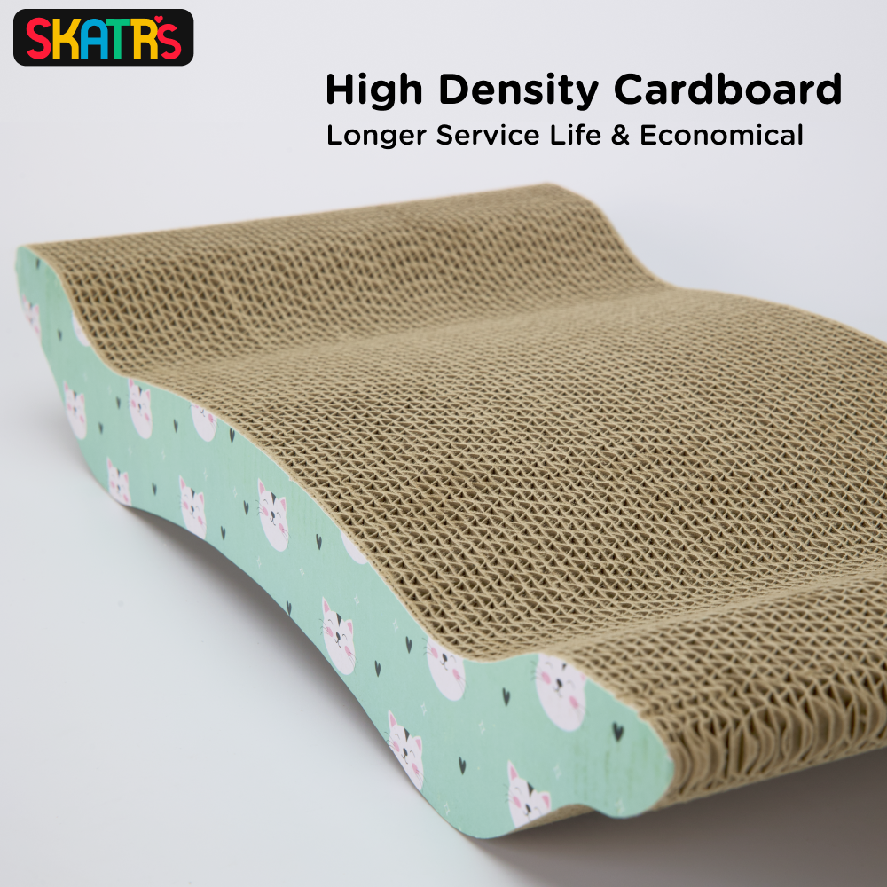 Skatrs Scratch Away Cat Scratcher with 2g Premium Catnip Free Cats-Toys Skatrs