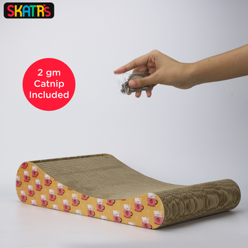 Skatrs Scratch Me Maybe Cat Scratcher with 2g Premium Catnip Free