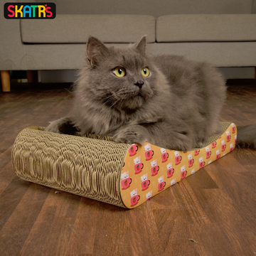 Skatrs Scratch Me Maybe Cat Scratcher with 2g Premium Catnip Free