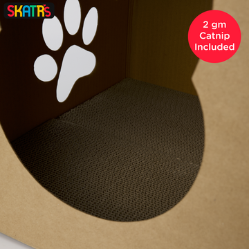 Skatrs Paw and Whiskers Cat House with 2g Premium Catnip Free