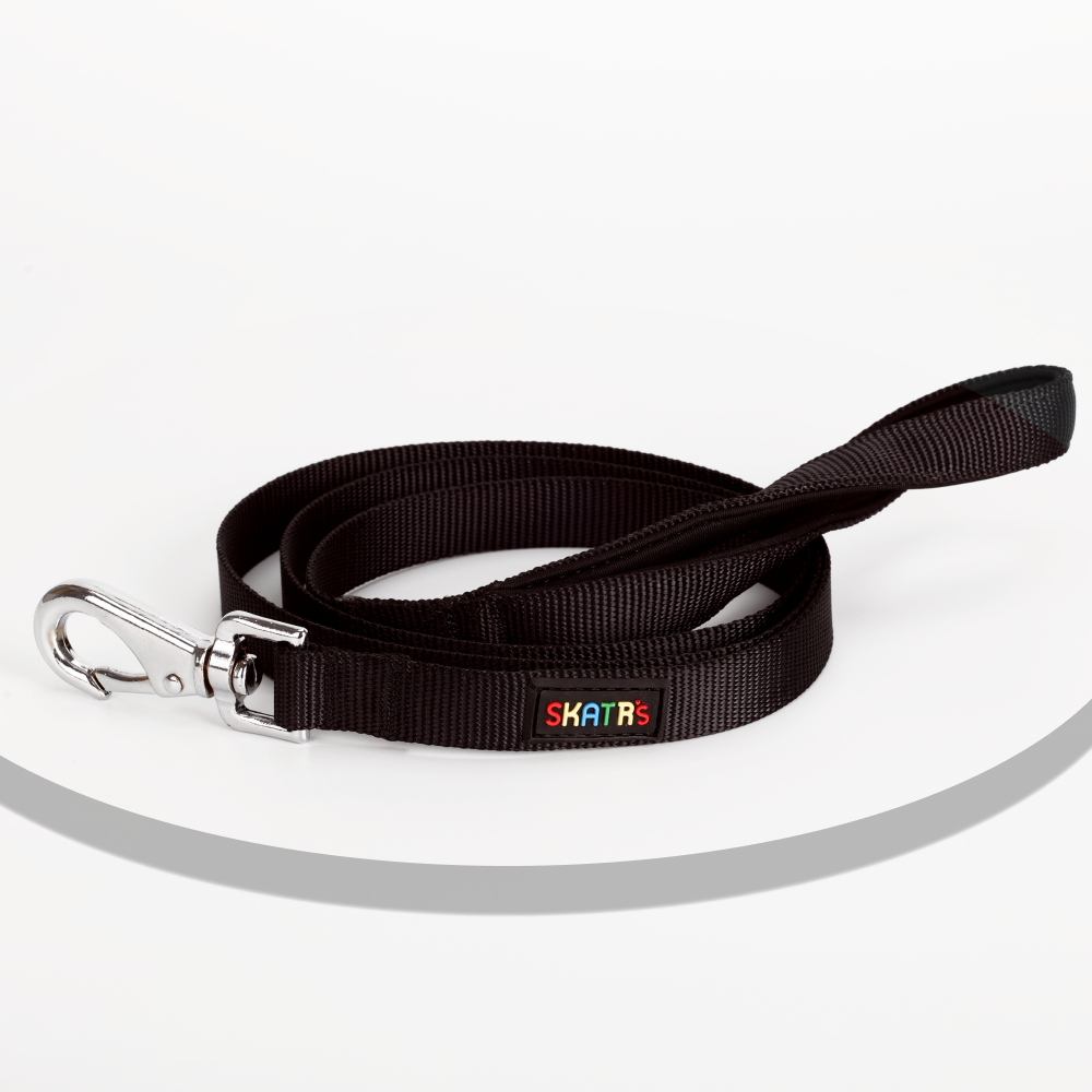 Skatrs Premium Leash for Dogs and Cats (Black)