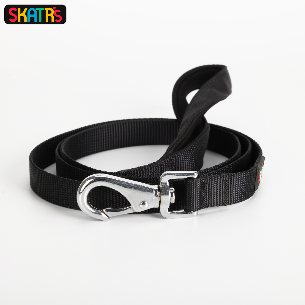 Skatrs Premium Leash for Dogs and Cats (Black)