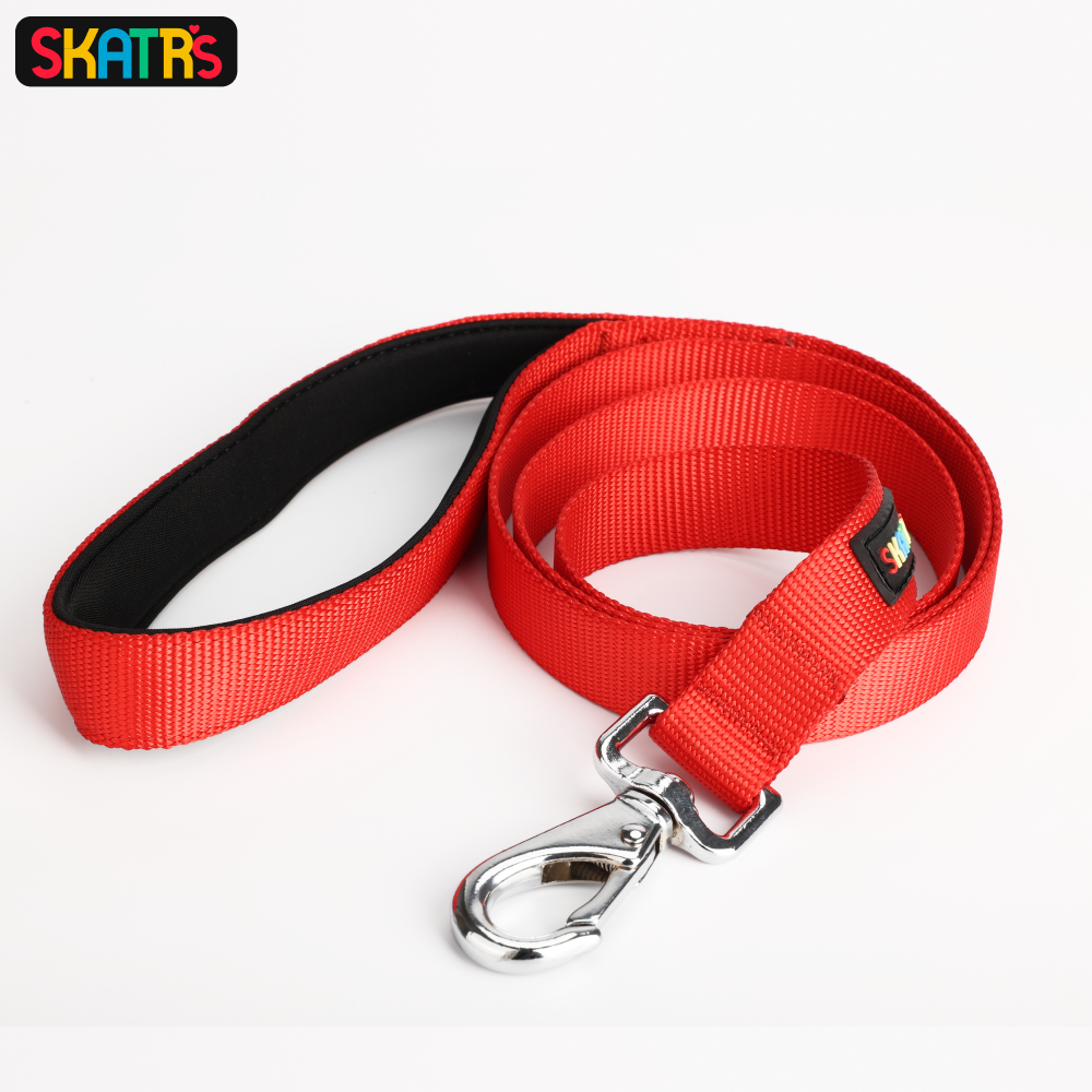 Skatrs Premium Leash for Dogs and Cats (Red)