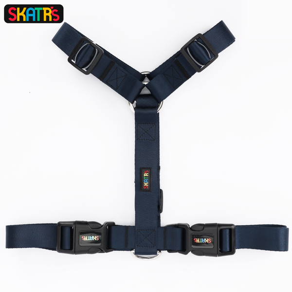 Skatrs Premium H Harness for Dogs (Midnight Blue)