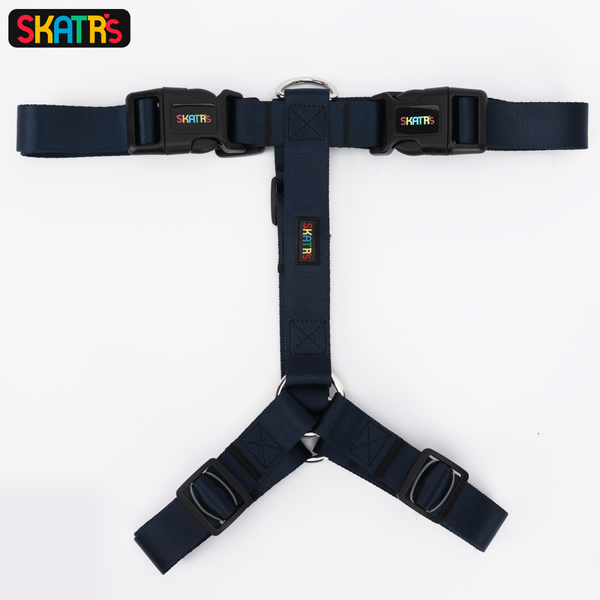 Skatrs Premium H Harness for Dogs (Midnight Blue)