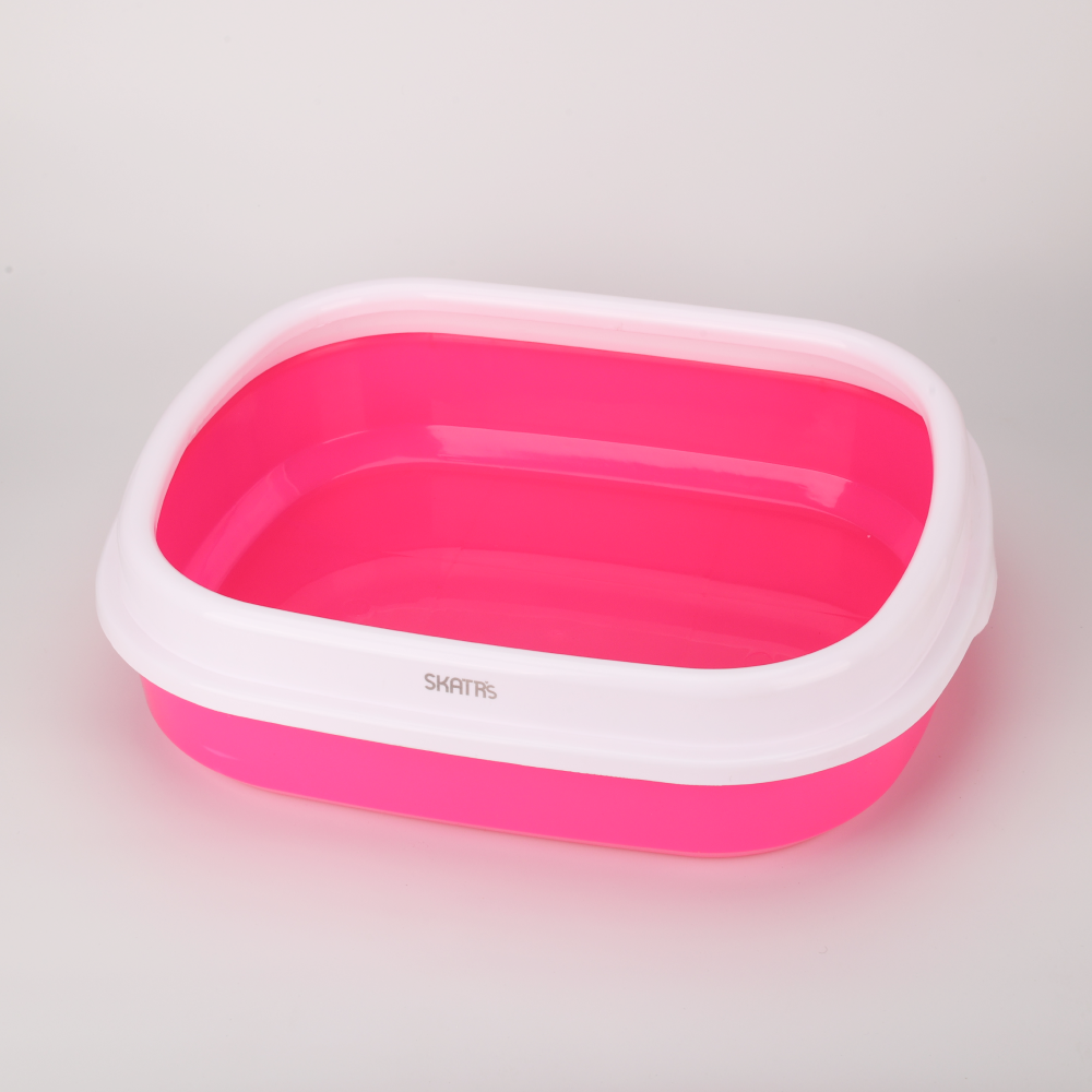 Skatrs Litter Tray for Cats (Pink) Litter Supplies Skatrs 47x39x12.7cm