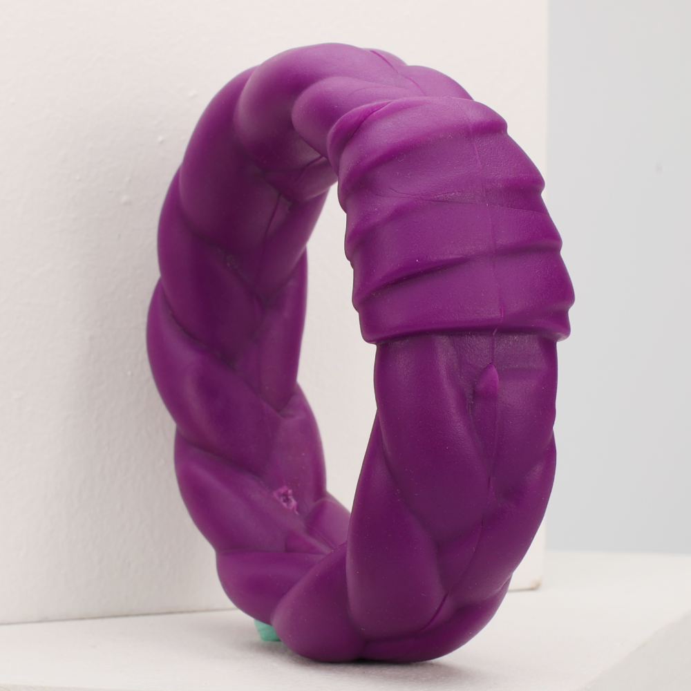 Skatrs Rubber Twisted Ring Toy for Dogs (Purple) Dogs-Toys Skatrs M:10cm