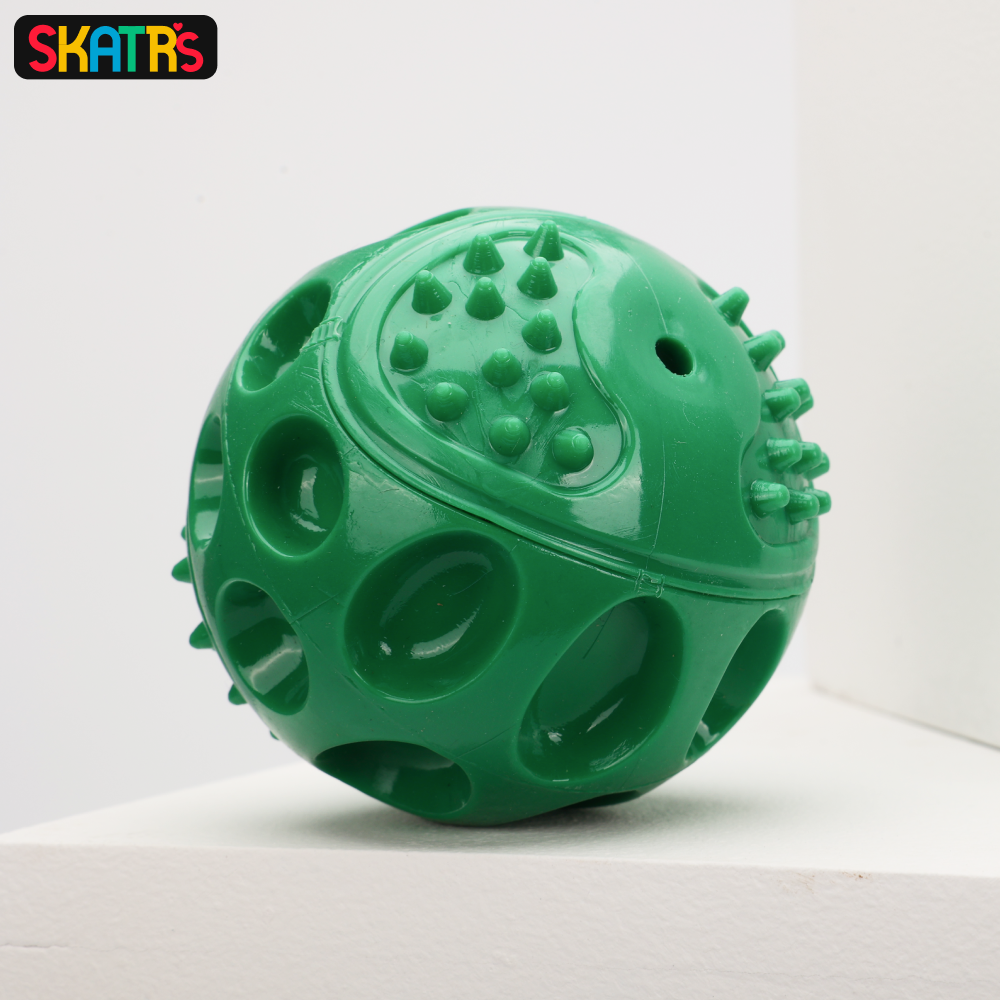 Skatrs Rubber Squeezy Ball Toy for Dogs and Cats