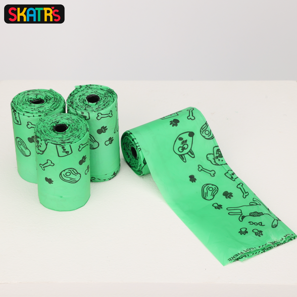Skatrs Litter Scooper and Compostable Poop Bags for Dogs and Cats Combo