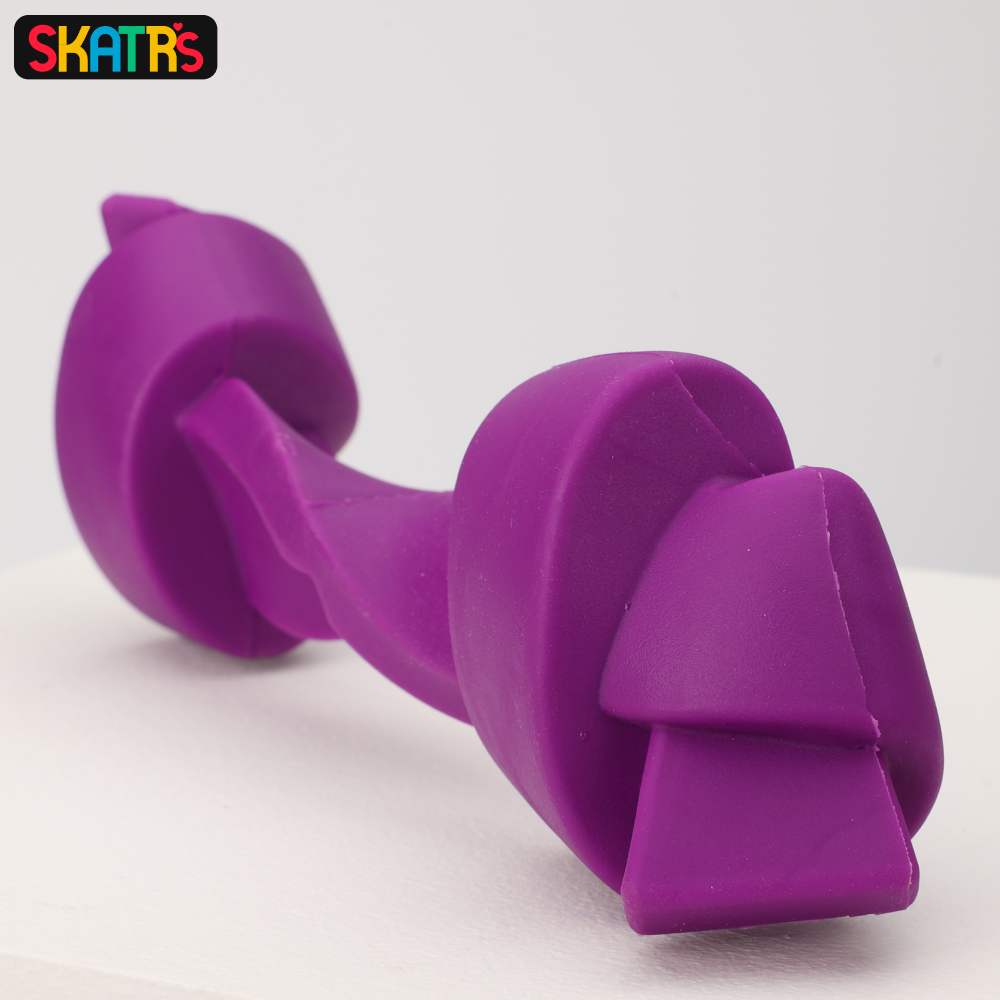 Skatrs Rubber Twisted Bone Toy for Dogs (Purple) | Supertails