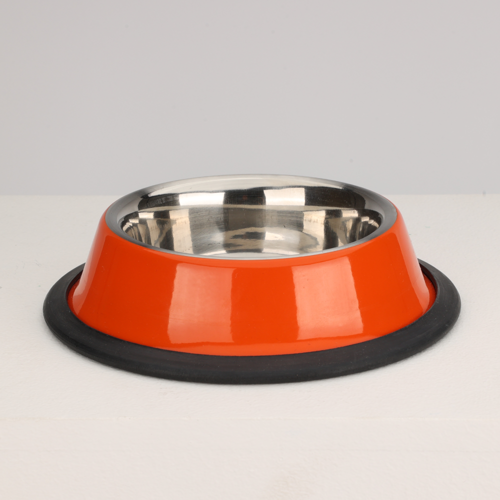 Skatrs Anti Skid Glossy Bowl for Dogs and Cats (Orange) Both-Bowls & Feeders Skatrs M:400mL