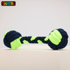 Skatrs Dumbbell Shaped Rope Chew Toy for Dogs and Cats (Neon Green/Dark Blue) Both-Toys Skatrs