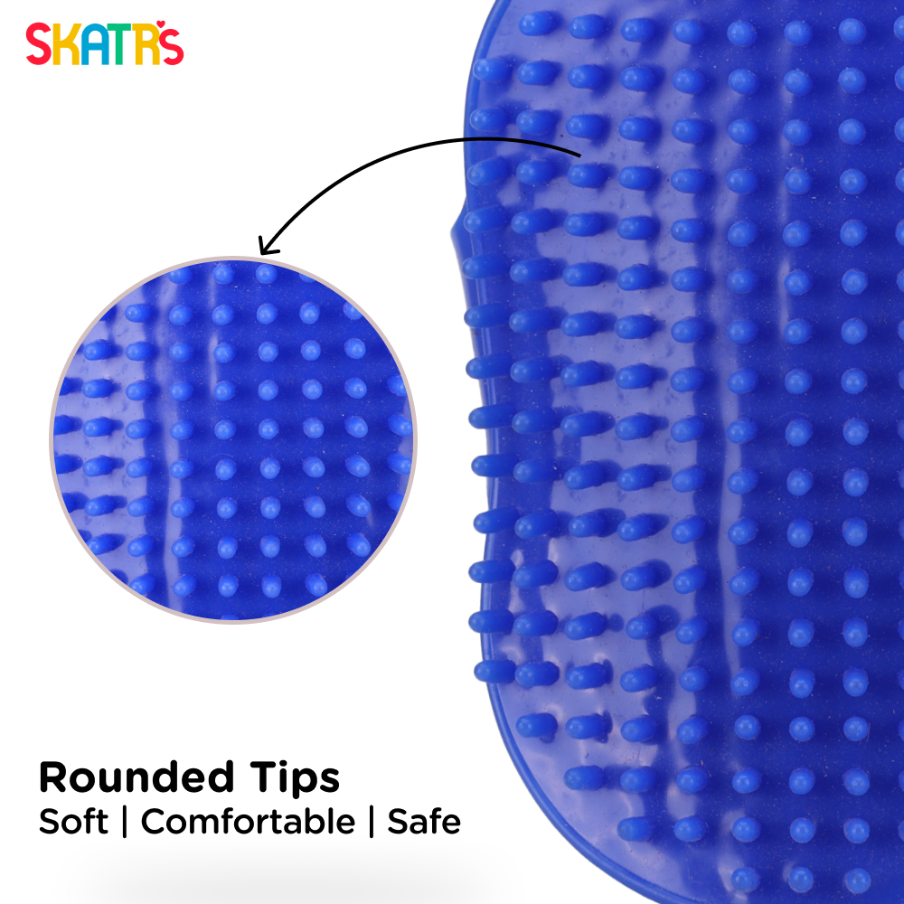 Skatrs Rubber Bristles Massage Hand Brush Comb for Dogs & Cats Both-Grooming Supplies Skatrs