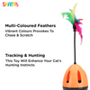 Skatrs Feather Interactive Tumbler Toy for Cats (Orange) Cats-Toys Skatrs
