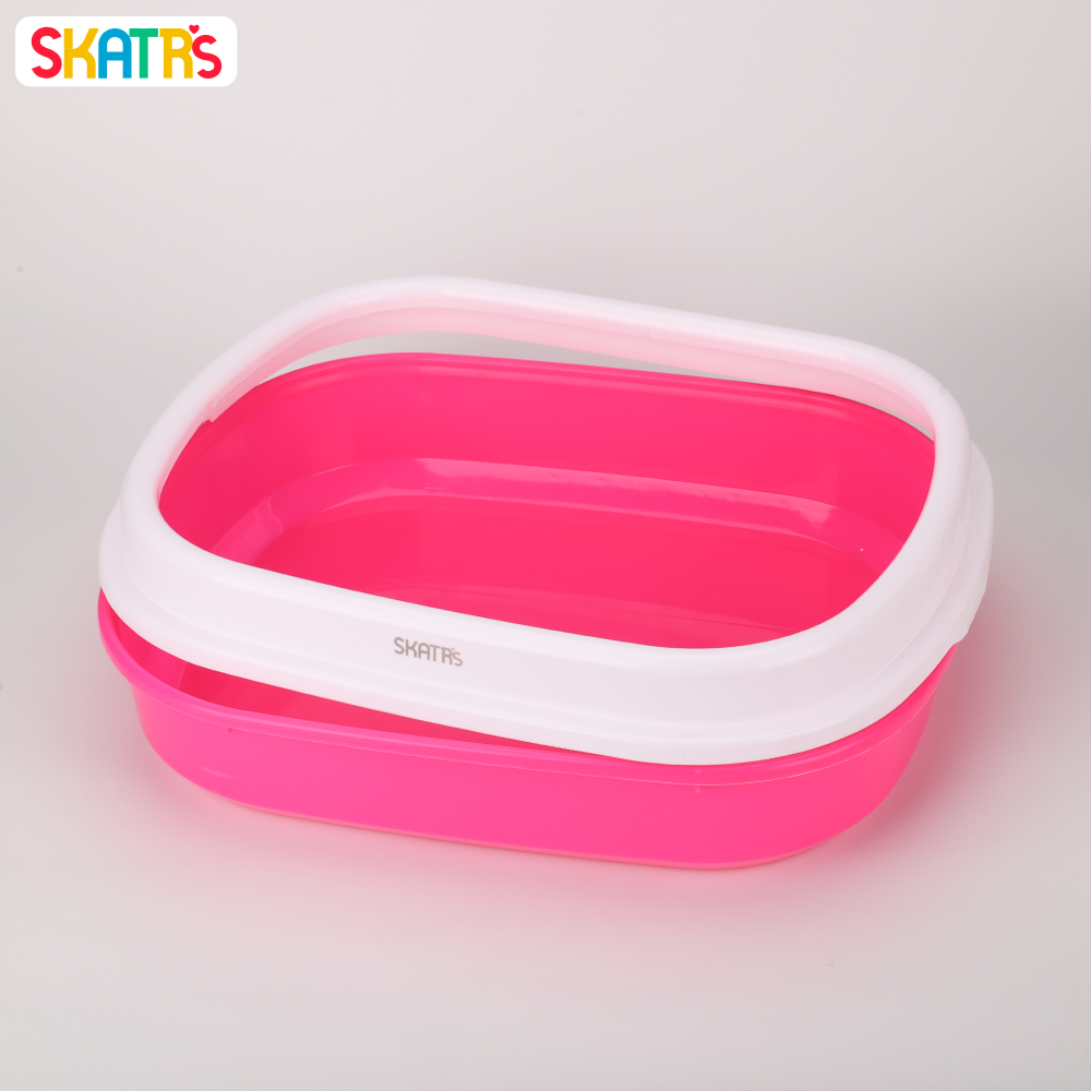 Skatrs Litter Tray for Cats (Pink) Litter Supplies Skatrs