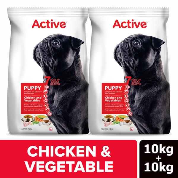 Active Chicken and Vegetables Puppy Dog Dry Food (Buy 1 Get 1)