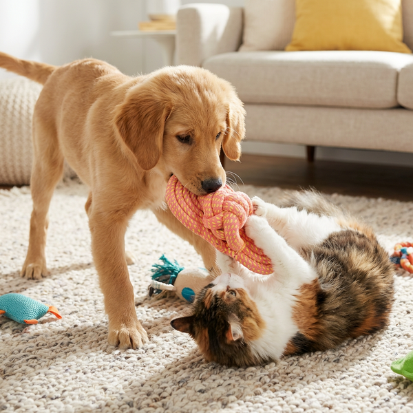 Skatrs Sandal Shaped Hand Made, Durable Rope Chew Toy for Dogs & Cats (Orange)