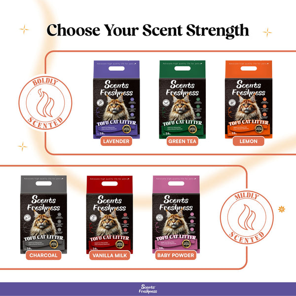 Scents of Freshness Premium Tofu Cat Litter for Cats (Lavender)