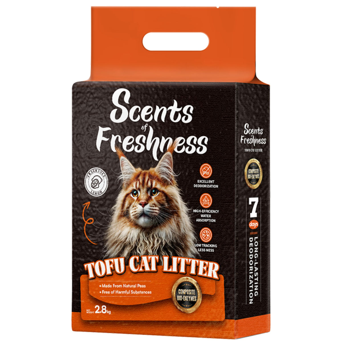 Scents of Freshness Premium Tofu Cat Litter for Cats (Lemon) Cats-Litter Scents of Freshness 2.8kg