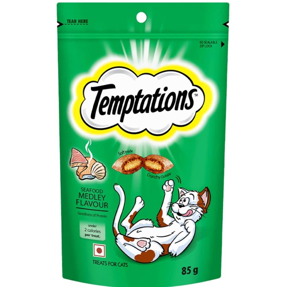 Temptations Tempting Tuna and Seafood Medley Flavour Cat Treats Combo