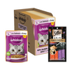 Whiskas Salmon in Gravy Meal Adult Cat Wet Food Cats-Wet Food Whiskas 112x80g+48g Treat Free