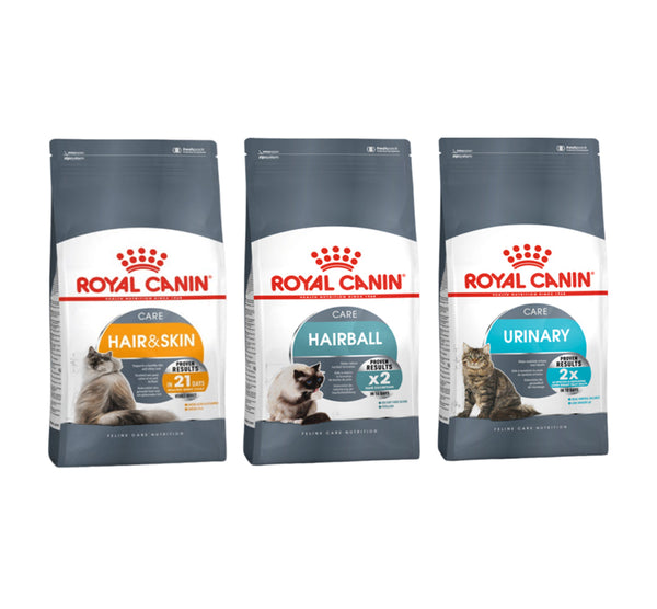 Royal Canin Hair & Skin, Hairball and Urinary Care Adult Cat Dry Food Combo