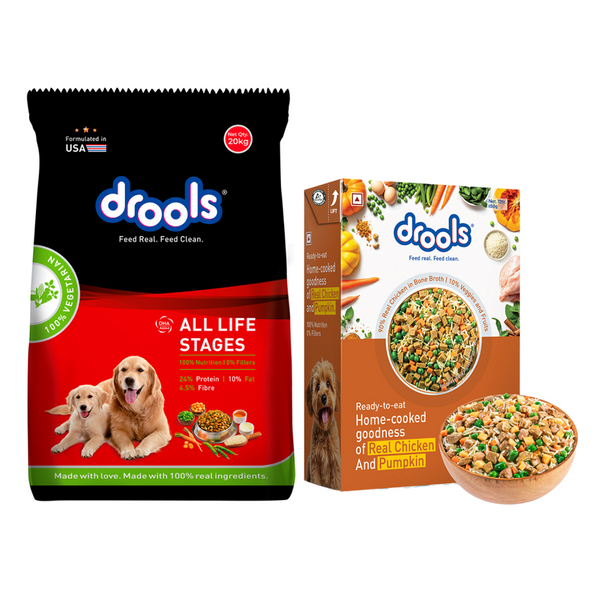 Drools 100% Vegetarian Puppy and Adult Dog Veg Dry Food (All Life Stages)