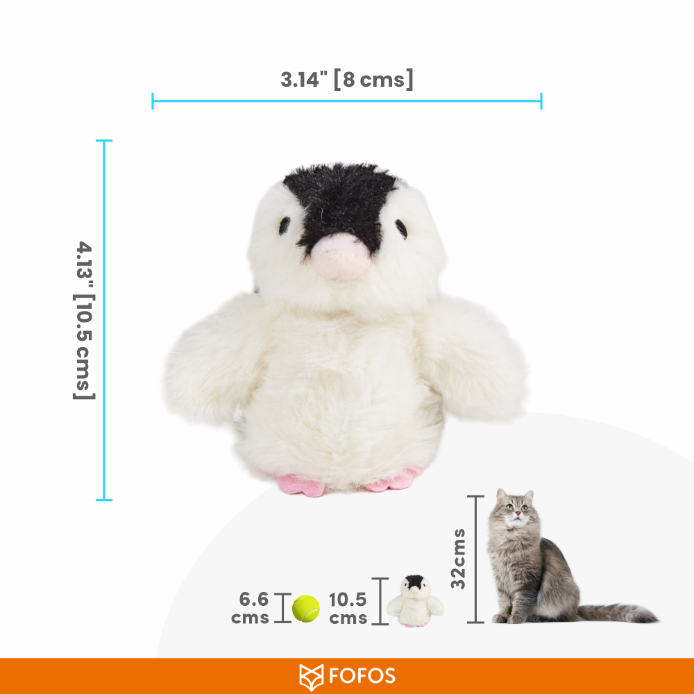 Fofos Swinging Penguin Interactive Toy for Cats (White/Black)