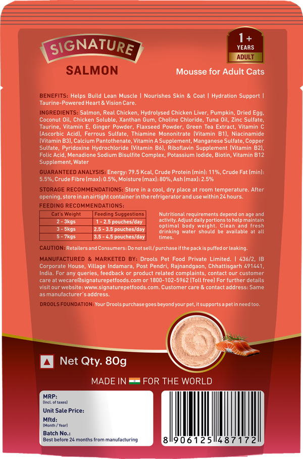 Signature Grain Zero Salmon Mousse Adult Cat Wet Food