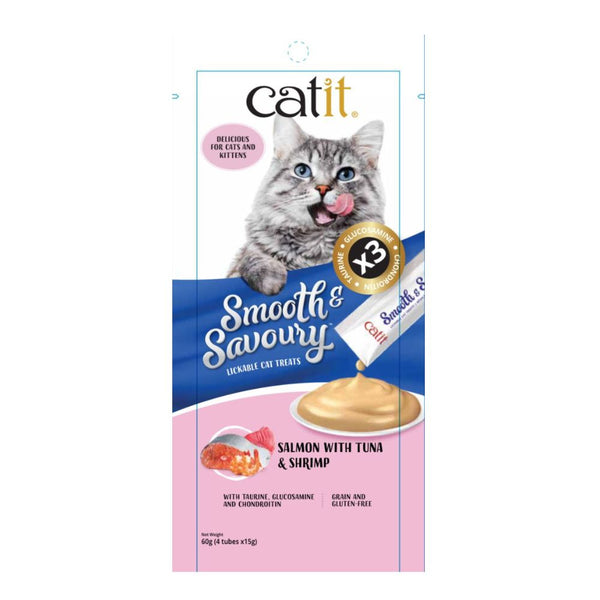 Catit Smooth and Savoury Salmon with Tuna & Shrimp Creamy Cat Treats