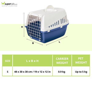 Savic Trotter 1 IATA Approved Travel Carrier for Dogs and Cats (Nordic Blue)
