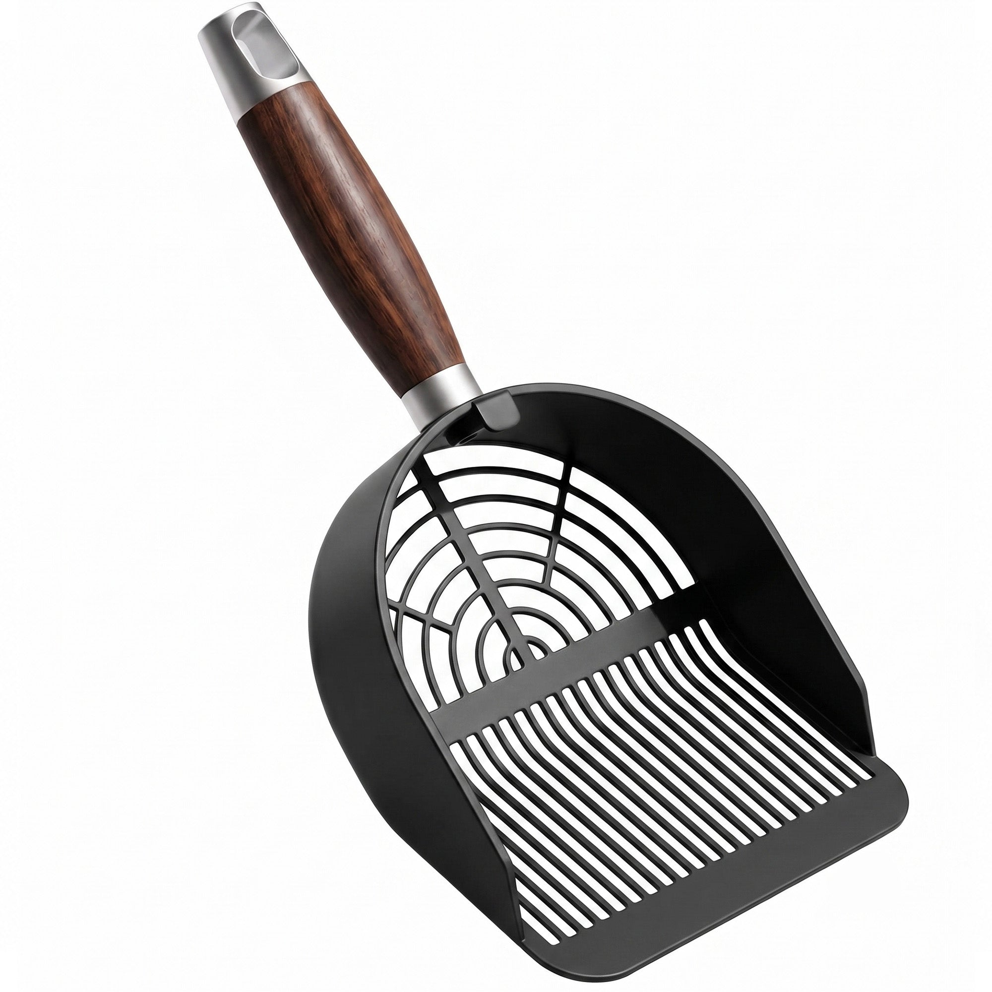 Petverse Stainless Steel Line Pattern Scooper for Cats Litter Supplies Petverse Dropship One Size