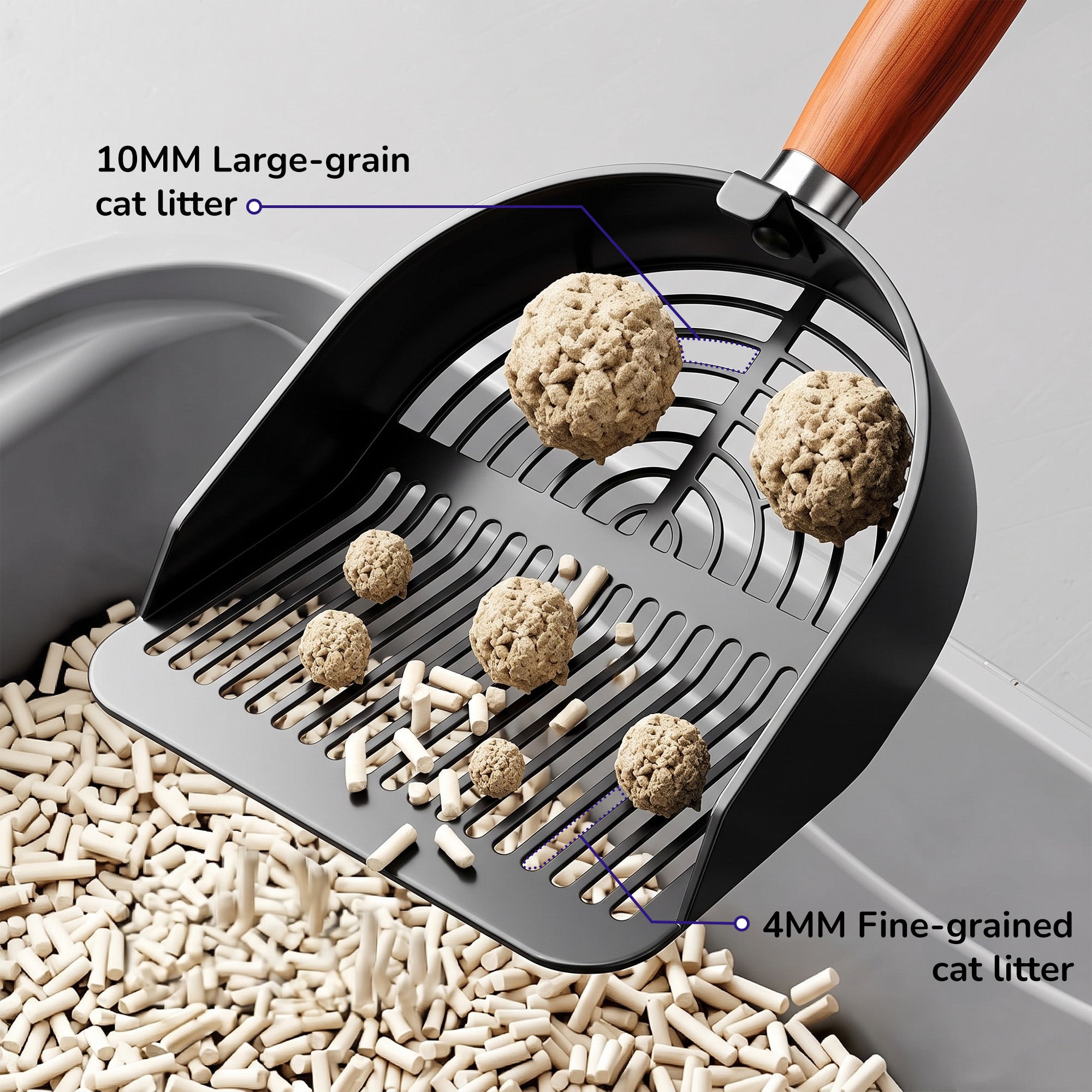 Petverse Stainless Steel Line Pattern Scooper for Cats Litter Supplies Petverse Dropship