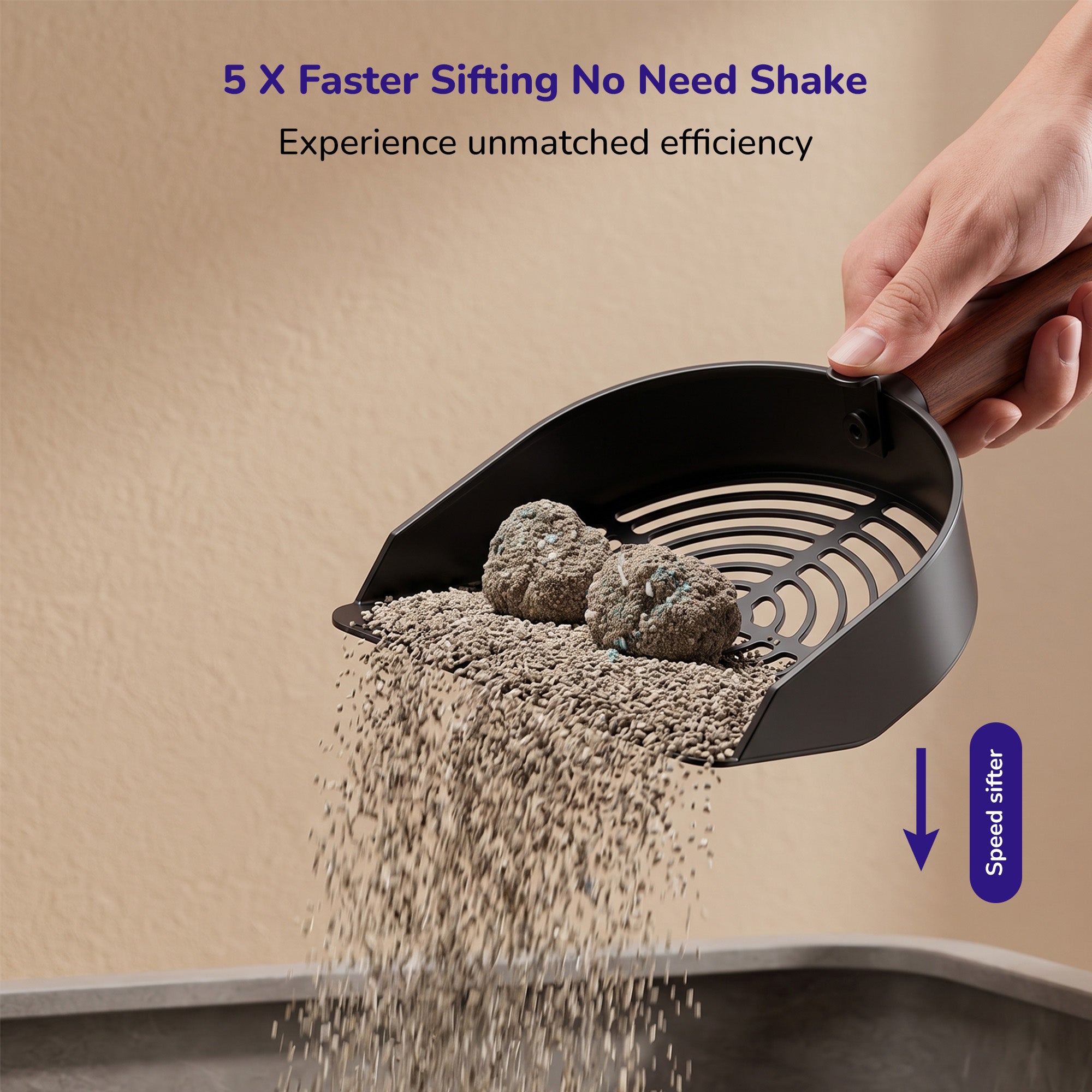 Petverse Stainless Steel Line Pattern Scooper for Cats Litter Supplies Petverse Dropship