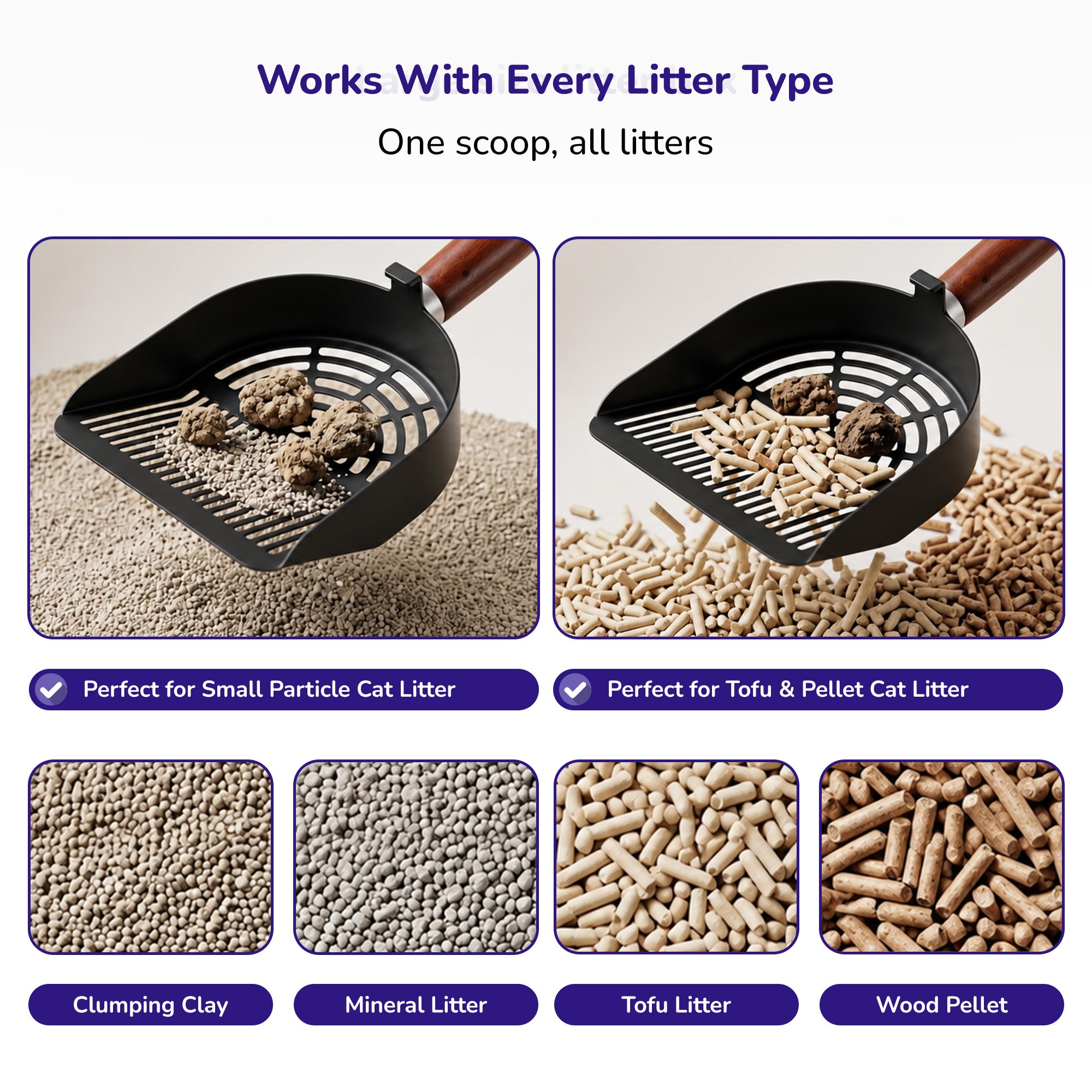 Petverse Stainless Steel Line Pattern Scooper for Cats Litter Supplies Petverse Dropship