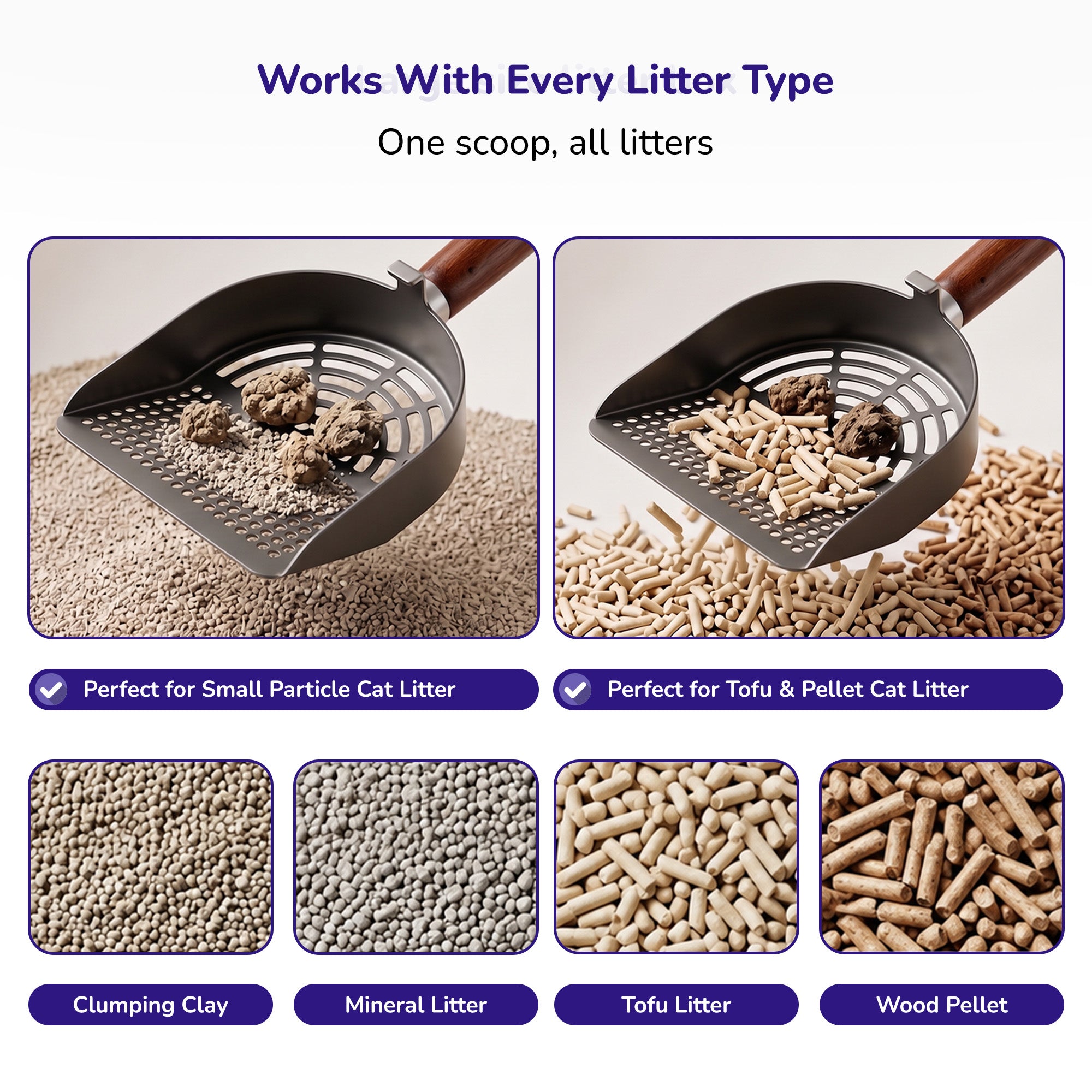 Petverse Stainless Steel Circle Pattern Scooper for Cats Litter Supplies Petverse Dropship