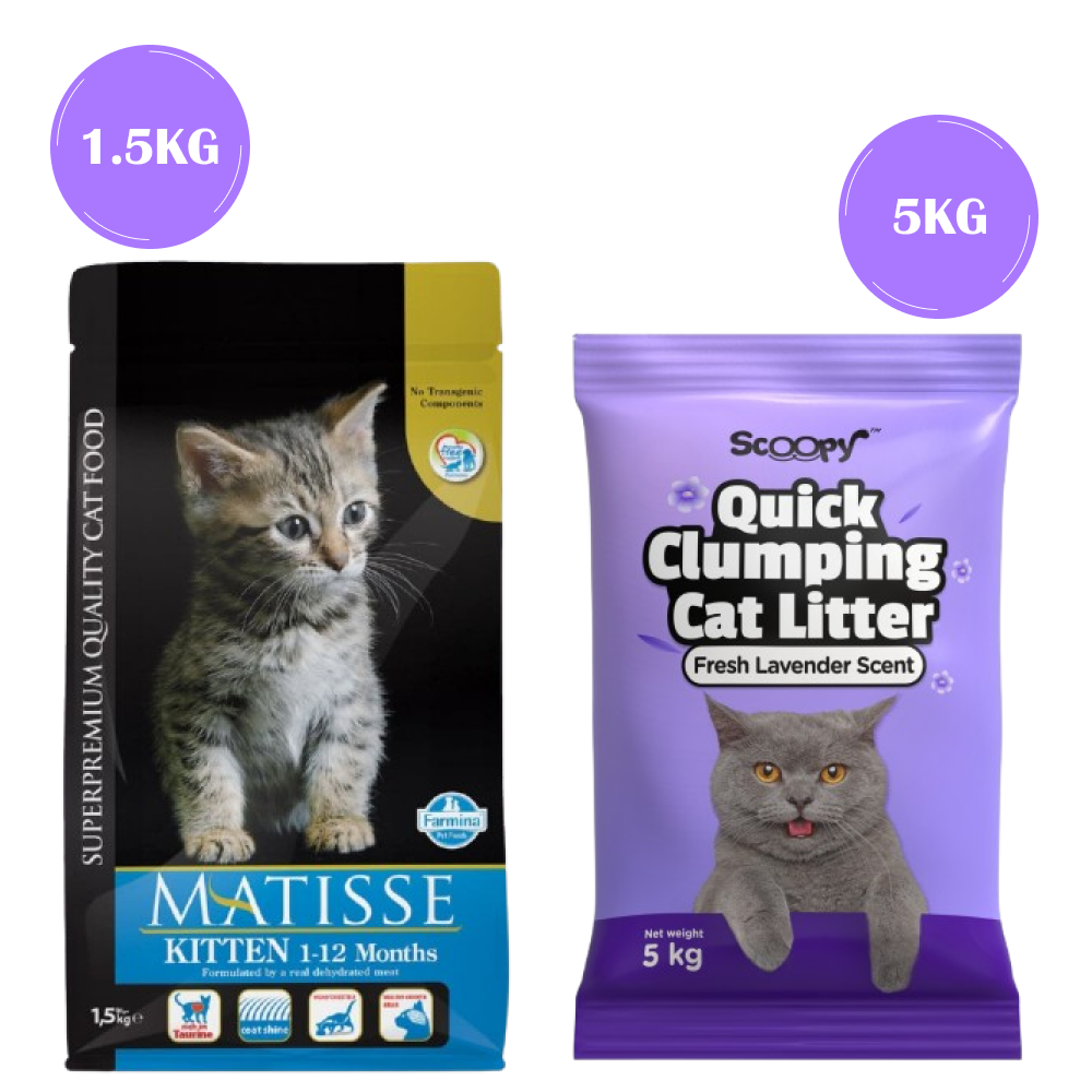 Farmina Matisse Kitten Cat Dry Food Cats- Dry food Matisse 1.5kg+5kg Scoopy Litter
