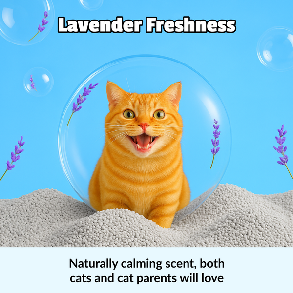 Scoopy Cat Litter | Lavender Scented | Quick Clumping | 100% Natural Bentonite White Sand (Buy 1 Get 1)