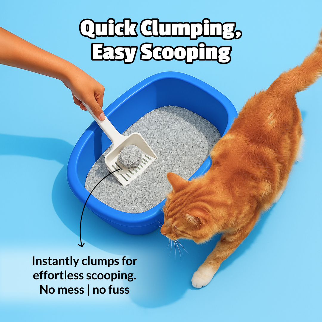 Scoopy Cat Litter | Lavender Scented | Quick Clumping | 100% Natural Bentonite White Sand Cats-Litter Scoopy