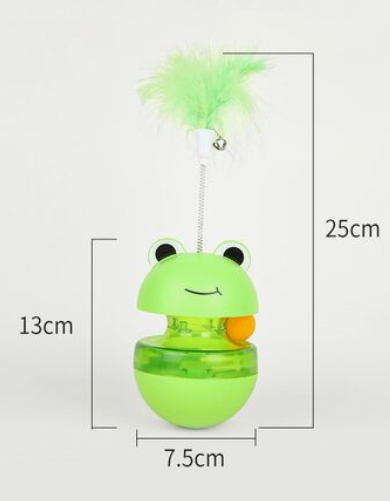 Skatrs Frog Feather Style Toy for Cats