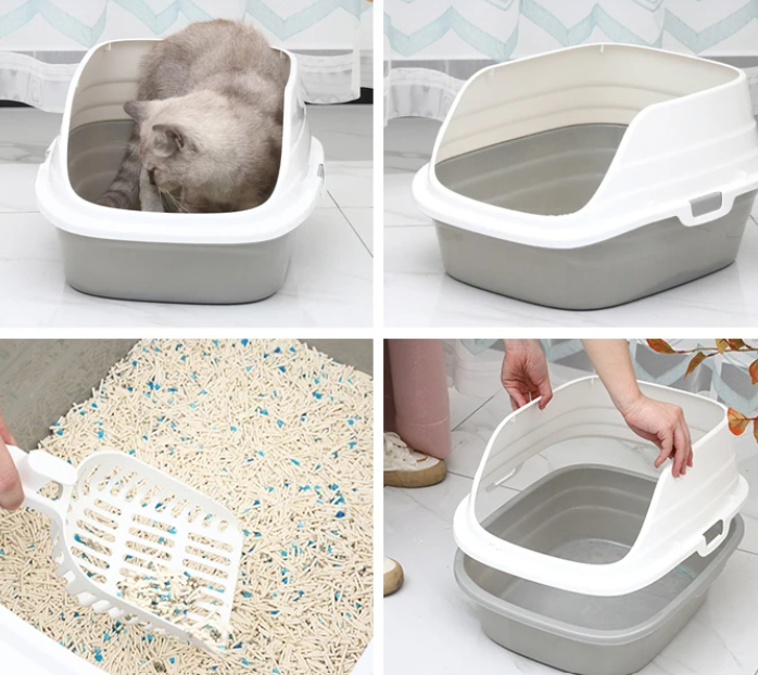 Skatrs High Sided Splash Proof & Spacious Litter Box for Cats Litter Supplies Skatrs