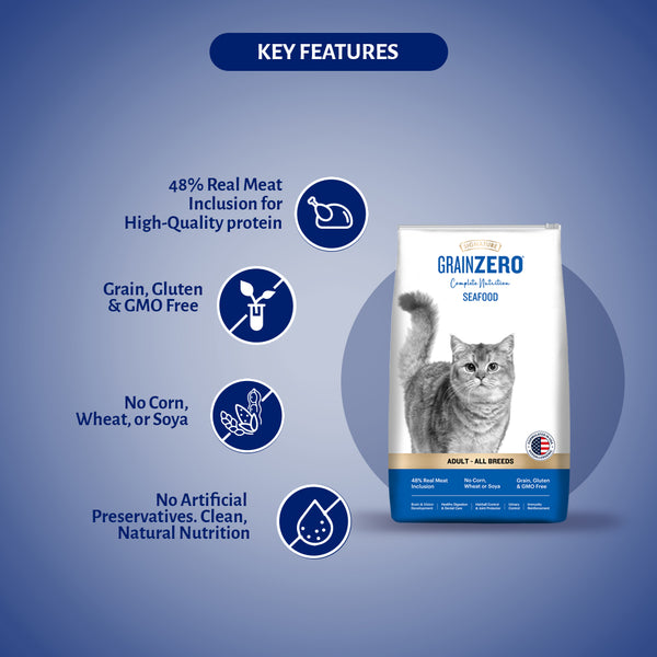 Signature Grain Zero Seafood Adult Cat Dry Food For All Breed