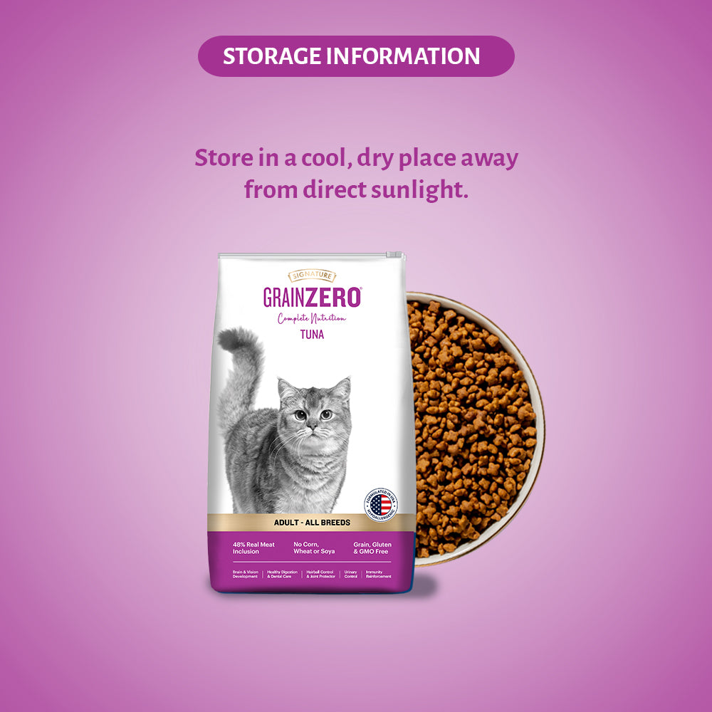 Signature Grain Zero Tuna Adult Cat Dry Food For All Breed Cats- Dry food Signature