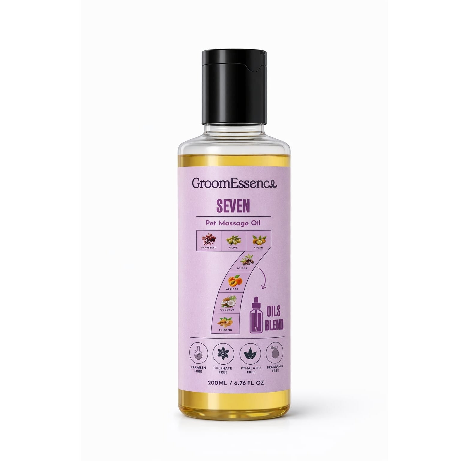 GroomEssence Seven Massage Oil for Dogs & Cats Both-Grooming Supplies GroomEssence 200mL
