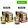 Sheba Chicken With Tuna In Gravy and Tuna Pumpkin & Carrot In Gravy Rich Premium Adult Fine Cat Wet Food Combo Cats-Wet Food Sheba 56x70g