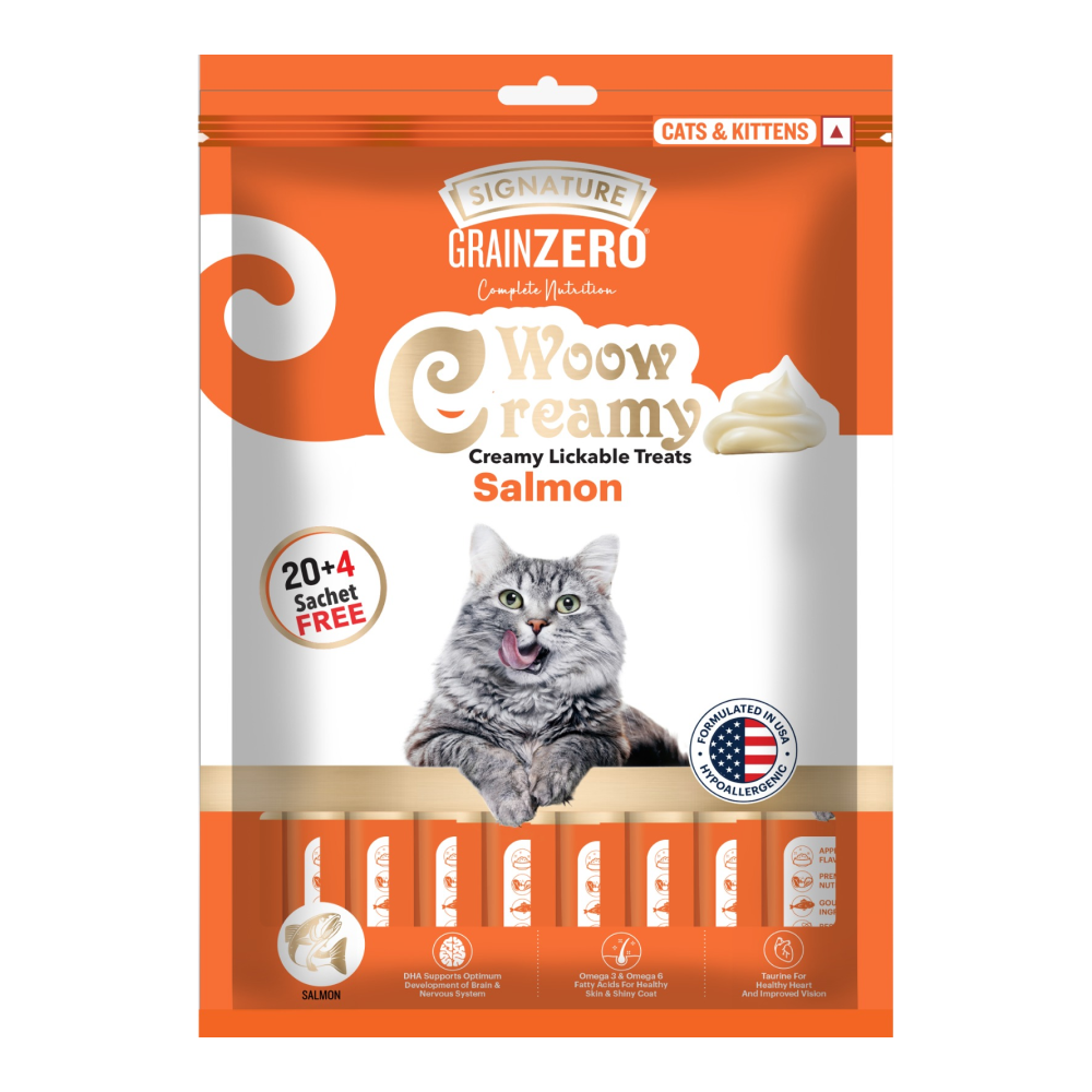 Signature Grain Zero Salmon Lickable Creamy Cat Treats