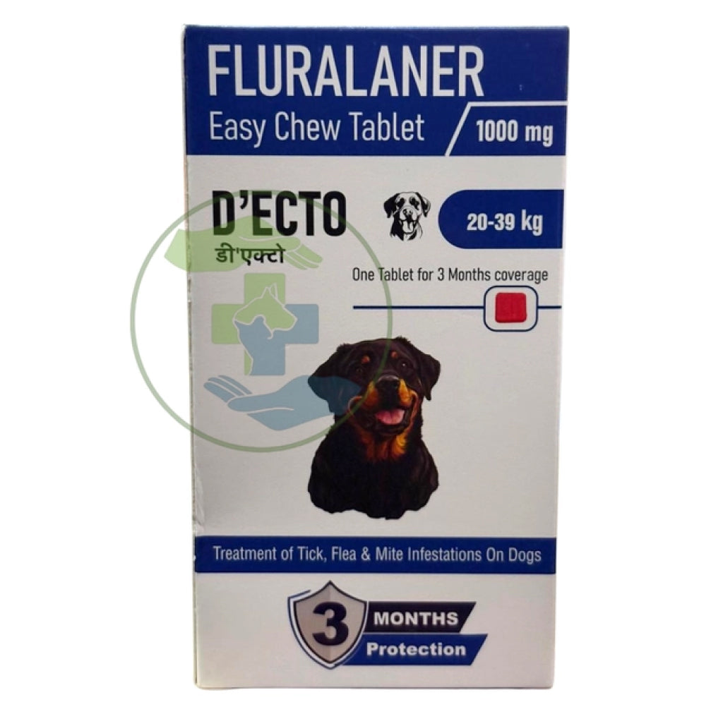 Sihil D Ecto Fluralaner 1000mg Tablet for Dogs 20 to 40kg | Supertails