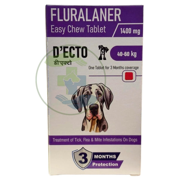 Sihil D Ecto Fluralaner 1400mg Tablet for Dogs 40 to 60kg