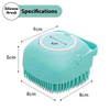 Papa Pawsome Shampoo Bath Silicone Brush for Dogs and Cats (Blue)